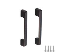 DJCYGG 2 Pack Kitchen Cupboard Handles Cabinet Door Handles Furniture Knobs Drawer Pulls for Dresser,Wardrobe,Bedroom, Living Room, Bathroom,Screws Included (Black+Red,Hole Centers 192mm)
