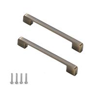 DJCYGG 2 Pack Kitchen Cupboard Handles Cabinet Door Handles Furniture Knobs Drawer Pulls for Dresser,Wardrobe,Bedroom, Living Room, Bathroom,Screws Included (Brons,Hole Centers 96mm)