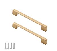 DJCYGG 2 Pack Kitchen Cupboard Handles Cabinet Door Handles Furniture Knobs Drawer Pulls for Dresser,Wardrobe,Bedroom, Living Room, Bathroom,Screws Included (Gold,Hole Centers 320mm)