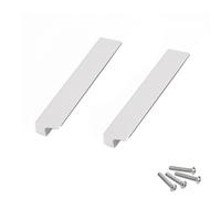 DJCYGG 2 Pack Kitchen Cupboard Handles Cabinet Door Pulls Drawer Knobs Handles Aluminum Wardrobe Handles for Dresser Bathroom Bedroom Furniture,with Screws (Silver,Hole Centers 64mm)