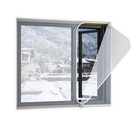 DJCYGG Window Insulation Film Kit with Full-Frame Self-Adhesive Tape,Keep Cold or Heat Out,Easy to Open for Ventilation,Available in Opening Sizes M and N,Customizable (110cm x 155cm)