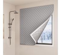 DJCYGG Window Insulation kit with Self-Adhesive Tape,Secondary Glazing Film Thermal Window Coverings to Keep Cold Out Storm Warm in Winter,No Drilling,Customizable (120cm x 180cm,Gray)