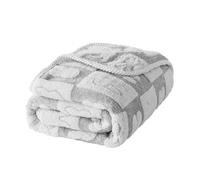 DJDEA Blankets for Newborns, Fluffy Cozy Soft Blanket with Cute Rabbit Pattern, Warm Toddler Blanket Newborn Gift for Boys and Girls Thick Baby Blankets 75cmX100cm Grey Baby Throw Blanket
