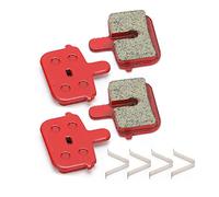 DJDK Mountain Bike Brake Pads, 8pcs Resin Semi-Metal Durable Replacement for Electric Bicycle, High Temperature & Wear Resistance