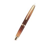 DJDLFA 10 Press Fountain Pen Retractable EF/F Nib Metal With Clip Writing Ink Pen Converter School Supplies Stationery PK A1 A2(Chocolate,EF)