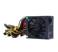 DJDLFA 180V-260V ATX Power Supply ETH Bitcoin Miner Power Supply Mining 2000W 2400W 2600W Support 8 Display Cards GPU BTC Mining Power(2600W 110 to 220V)