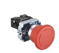 DJDLFA 1Pcs Button Switch Self Reset Small Mushroom Head Emergency Stop 22mm Knob Key Start Inching Power on XB2-BG21 XB2-BA42 XB2-BS54(XB2-BS542)