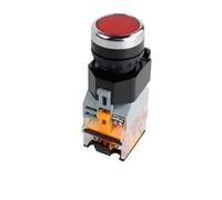 DJDLFA 22mm LA38-11D/11DS Quality Sliver Contact Push Button Switch with Light on/Off Latching220V 24V LED Indicators(Red,6V)