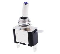 DJDLFA 2PCS 12V 20A Auto Car Boat Truck Illuminated Led Toggle Switch Red Blue Green Yellow White(BLUE)