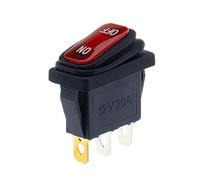 DJDLFA KCD3 Ship Type 3pin ON/OFF 15A 250V / 20A 125V AC,Light Waterproof Power Switch High Current Rocker With LED Button Switch(Red,LED DC 12-24V)