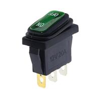 DJDLFA KCD3 Ship Type 3pin ON/OFF 15A 250V / 20A 125V AC,Light Waterproof Power Switch High Current Rocker With LED Button Switch(Green,LED DC 12-24V)