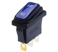 DJDLFA KCD3 Ship Type 3pin ON/OFF 15A 250V / 20A 125V AC,Light Waterproof Power Switch High Current Rocker With LED Button Switch(BLUE,LED DC 12-24V)
