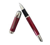 DJDLFA Ocean Blue Green Red Black Fountain Pen Rollerball Pen Stationery Office Heavy Holder With Unique Glossy Writing Gifts(H,With A Leather Bag)