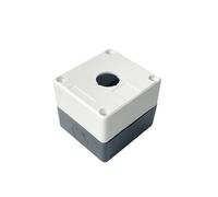 DJDLFA P199 One Holes 22mm XAL-B01 BX1-22 Equipment Urgent Emergency Stop Push Button Switch Box IP65 Gray plastic box