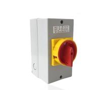 DJDLFA YMD11-63D ON-OFF Two Positions Isolator Disconnect Switch 63A 3P Padlock Cam Changeover With IP65 Waterproof Box Enclosure