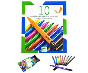 Djeco - 10 felt brushes - Classic,Multicoloured