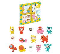 DJECO Action Games and Reflections Educational Games DJECOCreate with Stickers Me Gustan Animals, Multicolour (100)