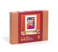 Djeco Atelier 64 - Needlepoint Workshop Tiger - Arts & Crafts Kit for 8-99 Years by Atelier Grands Augustins