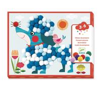 Djeco Children's PomPom Dogs Craft Kit Cute Creative