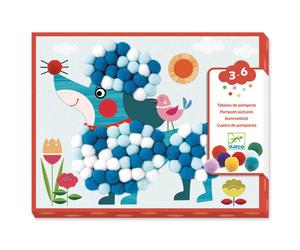 Djeco Children's PomPom Dogs Craft Kit Cute Creative