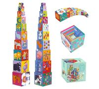 Djeco DJ08503 Blocks for Infants, Funny, Small