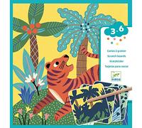 Djeco DJ09095 Scratch Cards for Little Ones - Big Animals