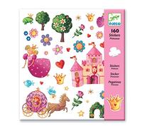 DJECO - DJECOBalloons Stickers, Princess Marguerite, Multicoloured (100),Small