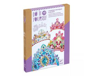 Djeco Do It Yourself Princess Tiaras Kit - Children's Tiara Mosaic Craft Kit