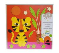 Djeco Felt Pictures Tiger - Children's Animal Simple Felt Craft Kit