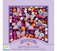 Djeco Jewellery Creating set - Wooden beads: Butterflies DJ09810