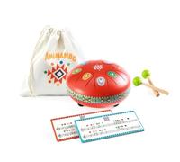 Djeco musical instrument toy - Animambo tongue drum red 8 notes FSC
