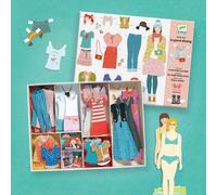 Djeco Paper Doll Dress Up Kit with a Well-Stocked Wardrobe