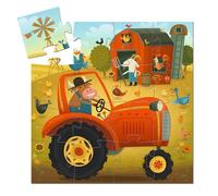 Djeco puzzle tractor - children's puzzle 16 pieces