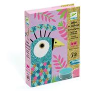 Djeco Sand & Glitter Boards Mess-Free Craft Kit - Dazzling Birds Theme