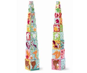 Djeco Stacking Cubes 10 Forest Blocks