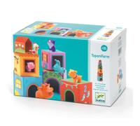 Djeco Topanifarm Stacking Blocks (DJ09108) - Farm Animals & Numbers for Toddlers