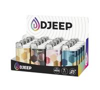 Djeep Lighter that lasts for up to 3,500 lights, Disco, Tray of 16