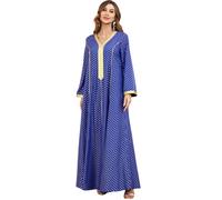 Djellaba Women's Premium Quality 1 Piece Kaftan - Pretty Djellaba wearable as a Women's Abaya or Moroccan Caftan - S