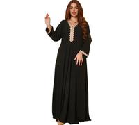 Djellaba Women's Premium Quality 1-Piece Kaftan - Sublime Djellaba Portable as an Abaya, Kabyle Dress or Moroccan Kaftan - S
