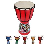 Djembe,African Drum Djembe Mahogany Wood Goatskin Drumhead (Red, 6 inch)