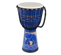 Djembe AIMEIS 10" African Drum for Adults students Beginners,Hand Carved of Mahogany Goatskin Drumhead Blue