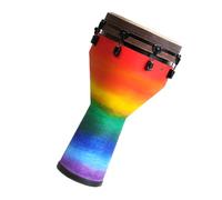 Djembe Drum 10-inch Solid Wood Laminated African Drummer Painted African Drum Adult Beginner Hand Drum (Color : A)