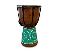 Djembe drum 20cm tall hand painted | 8 Inch Painted Colourful Djembe Drum | Authentic Handmade | Rope Tuned | Goatskin drumhead | Educational Hand Drum | with low-stretch (static) rope tuning,