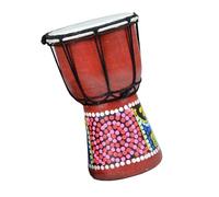 Djembe Drum 4 Inch African Drum Percussion Hand-Carved Mahogany Djembe Drum With Goat Skin Head