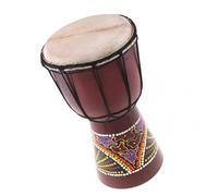 Djembe Drum 6 Inch African Drum Hand-Carved Mahogany Goat-Skin Traditional African Drum Instrument