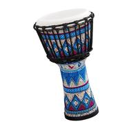 Djembe Drum 8 Inch ABS Resin Drum Body Portable African Drum Djembe Hand Drum With Colorful Art Patterns (Color : A)