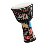 Djembe Drum 8 Inch ABS Resin Drum Body Portable African Drum Djembe Hand Drum With Colorful Art Patterns (Color : B)