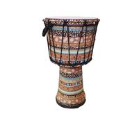 Djembe Drum 9 Inch Portable for Music Enlightenment, Rhythm Training African Drum Goatskin Drumhead, Handmade Darbuka Drum Wedding(Orange B)