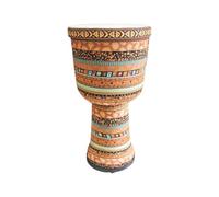 Djembe Drum 9 Inch Portable Rhythm Training African Drum Goatskin Drumhead, Handmade Darbuka Drum Wedding(Orange A)