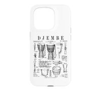 Djembe Drum African Drummer Drumming Music Vintage Patent Case for iPhone 15 Pro